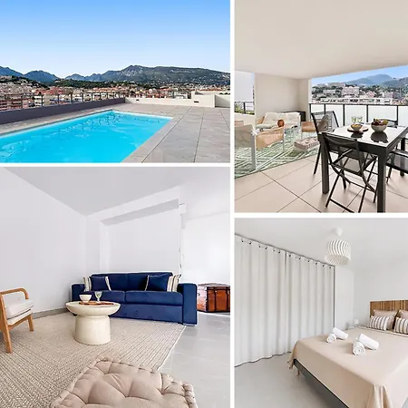 Elegant T2 Avec Piscine & Balcon Panoramique