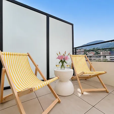 Elegant T2 Avec Piscine & Balcon Panoramique דירה רוקברון-קאפ-מרט