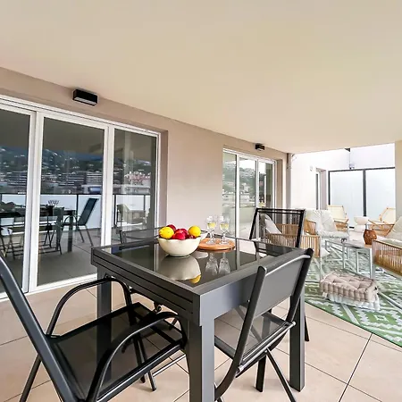 Elegant T2 Avec Piscine & Balcon Panoramique דירה *